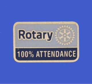 100% Attendance Pin