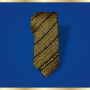 Theme Message Golden / Green Base Weaving Tie 2026-27